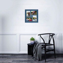 AK Frames 12X12 Navy Blue Classic Multi Photo Frame With Pompadour Mount - Holds 4 Apertures (4X) 6X4 Photos - thumbnail 3