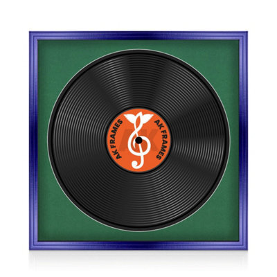 "16X16"" Purple Classic Vinyl Record Frame With Emerald Mount For 12 Inch Lp Disc - Ak Frames" - image 1