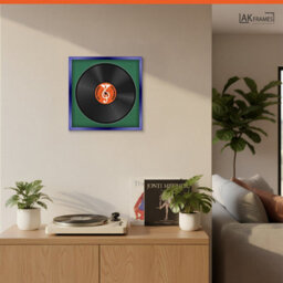 "16X16"" Purple Classic Vinyl Record Frame With Emerald Mount For 12 Inch Lp Disc - Ak Frames" - thumbnail 5
