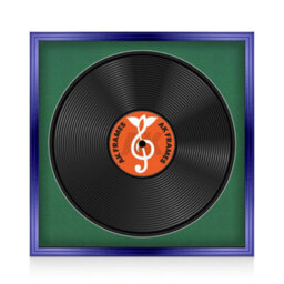 "16X16"" Purple Classic Vinyl Record Frame With Emerald Mount For 12 Inch Lp Disc - Ak Frames" - thumbnail 1