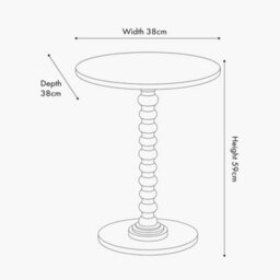 Pacific Lifestyle Margot Terracotta Wood Bobble Side Table - thumbnail 7