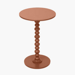 Pacific Lifestyle Margot Terracotta Wood Bobble Side Table - thumbnail 2