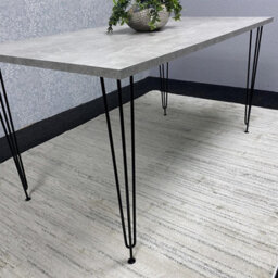 Kosy Koala Modern Grey Rectangular Dining Table With Hairpin Legs, Compact Kitchen & Dining Room Table (L140) - thumbnail 7