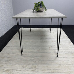 Kosy Koala Modern Grey Rectangular Dining Table With Hairpin Legs, Compact Kitchen & Dining Room Table (L140) - thumbnail 4