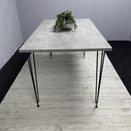 Kosy Koala Modern Grey Rectangular Dining Table With Hairpin Legs, Compact Kitchen & Dining Room Table (L140) - thumbnail 5