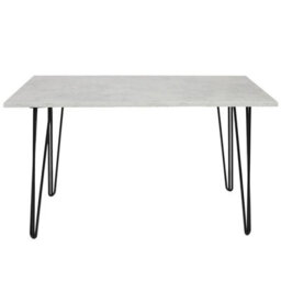 Kosy Koala Modern Grey Rectangular Dining Table With Hairpin Legs, Compact Kitchen & Dining Room Table (L140) - thumbnail 1