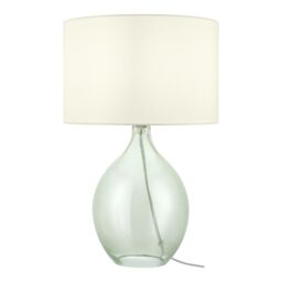 GoodHome Cushing Teardrop Shiny Green & Cream Table Lamp - thumbnail 3