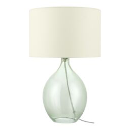 GoodHome Cushing Teardrop Shiny Green & Cream Table Lamp - thumbnail 2