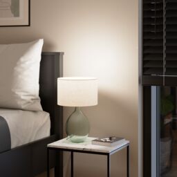 GoodHome Cushing Teardrop Shiny Green & Cream Table Lamp - thumbnail 7
