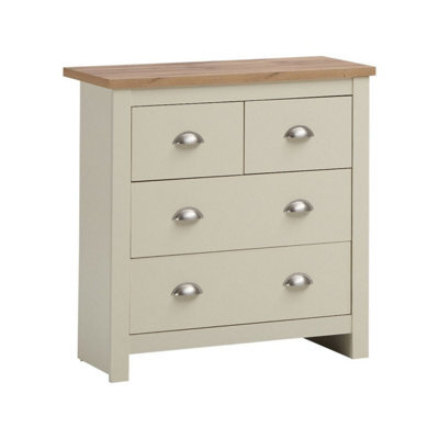 Timber Art Design Lisbon Cream Bedroom Chest Of Drawers 2+2 4 Drawer Storage Cabinet Furniture - image 1