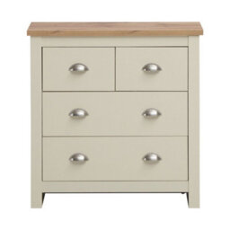 Timber Art Design Lisbon Cream Bedroom Chest Of Drawers 2+2 4 Drawer Storage Cabinet Furniture - thumbnail 2