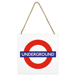 Transport For London Underground Wooden Block White/red/blue (2.7Cm X 20Cm X 20Cm) - thumbnail 1