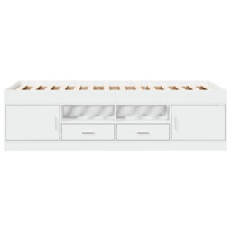 Berkfield Daybed With Drawers Without Mattress White 90X190 Cm Single - thumbnail 4