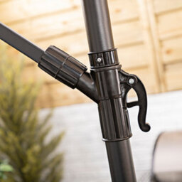 Alfresia Green 3 Metre Garden Cantilever Parasol With Crank Handle & Tilt - thumbnail 6