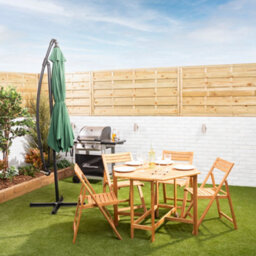 Alfresia Green 3 Metre Garden Cantilever Parasol With Crank Handle & Tilt - thumbnail 3