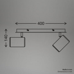 Briloner 2 Way Spotlight Adjustable Ceiling Light Bedroom Hallway Lamp Gu10 Grey Coffee - thumbnail 7