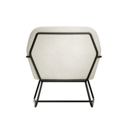 LPD Charles Velvet Ivory Boucle Armchair Comfortable&relaxed Seating With Black Legs - thumbnail 4