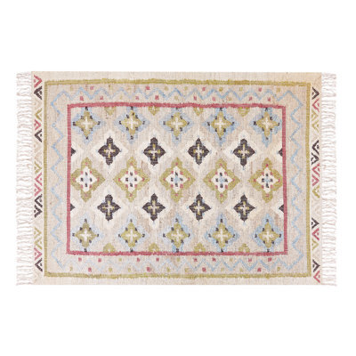 Beliani Rug Terkos Multicolour 140 X 200 Cm Jute - image 1