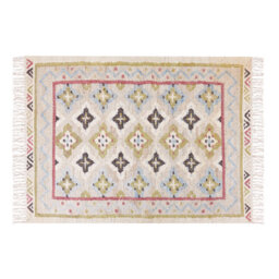 Beliani Rug Terkos Multicolour 140 X 200 Cm Jute - thumbnail 1