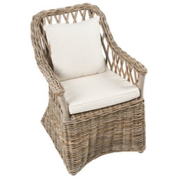 Beliani Garden Armchair Maros Ii Rattan Natural - thumbnail 6