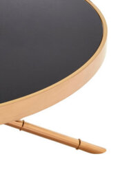 Orsina Versatile 3 Leg Coffee Table, Rose Gold Finish Table For Livingroom, Tempered Glass Top Display Table - thumbnail 3
