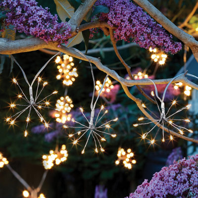Smart Solar Starburst Solar-Powered Warm White 10 Led Outdoor String Lights - image 1