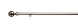 Lister Cartwright 19 mm Extendable Metal Curtain Poles, Antique Brass (Ribbed Ball Finials, 120 - 210 Cm) - thumbnail 3