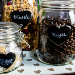 Nicola Spring Heart Glass Storage Jar Labels - 5 X 4Cm - Black - Pack Of 6 - thumbnail 6