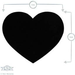 Nicola Spring Heart Glass Storage Jar Labels - 5 X 4Cm - Black - Pack Of 6 - thumbnail 3