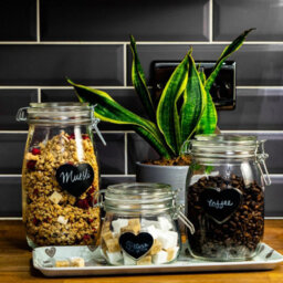 Nicola Spring Heart Glass Storage Jar Labels - 5 X 4Cm - Black - Pack Of 6 - thumbnail 7