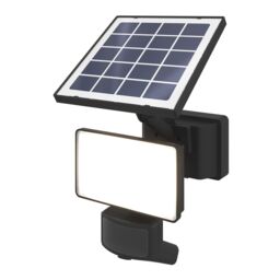 GoodHome Black Solar-Powered Cool White Integrated Led Floodlight 800Lm - thumbnail 2
