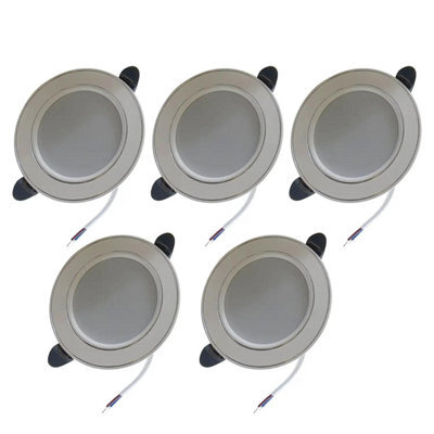 Led Ultra Slim Recessed Ceiling Downlights Pack Of 5 5W Cool White 6000K Adjustable Round Spotlights - image 1