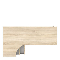 Wyld Haus Sapporo White And Natural Oak Desk With 2 Drawers And Shelves - thumbnail 8