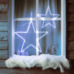 Dawsons Living Christmas Star Large 60Cm Window/wall Decoration - 125 Cool White Led Lights - Battery Operated & Timer - Indoor / Outdoor - thumbnail 2