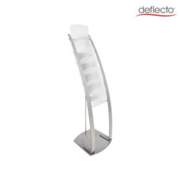 Deflecto Yearntree Deflecto 6 Pocket Floor Stand Silver, Sturdy Steel Magazine Rack, A4 Literature File Holder, Letter Rack, A4 Portrait File - thumbnail 8