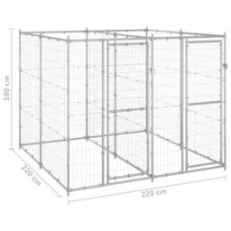 Walplus Outdoor Dog Kennel Galvanised Steel 4.84 M² - thumbnail 6