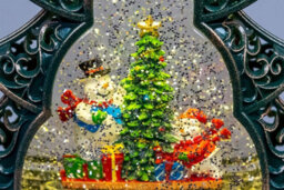 Shatchi Christmas Xmas Scene Globe Lantern With Swirling Water Glittering Music And Lights For Christmas Home Decorations Gifts One Size - thumbnail 5