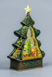 Shatchi Christmas Xmas Scene Globe Lantern With Swirling Water Glittering Music And Lights For Christmas Home Decorations Gifts One Size - thumbnail 4