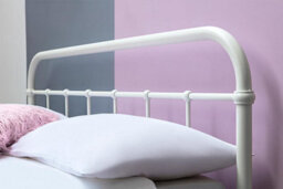 Henley Victorian Style White Metal Double Bed Frame 4Ft6 - thumbnail 4