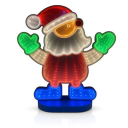 HSD Christmas Santa 3D Infinity Led Window Light - 111 Leds, Usb Powered, 1M Wire, Indoor Decoration, W19.5Xh23 Cm (Ip20) - thumbnail 1