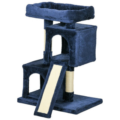 Blue Cat Tree, 83Cm Indoor Cat Scratching Post Climbing Frame - image 1