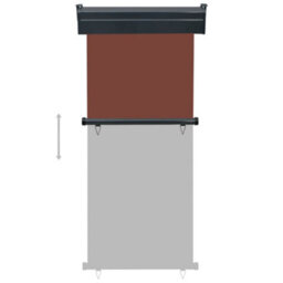 Berkfield Balcony Side Awning 80X250 Cm Brown - thumbnail 5
