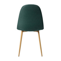 Asteria Dining Chairs Set Of 2 Upholstered Linen Fabric Dark Green Wood Legs - thumbnail 6