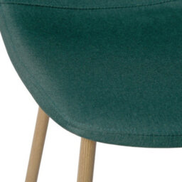 Asteria Dining Chairs Set Of 2 Upholstered Linen Fabric Dark Green Wood Legs - thumbnail 7