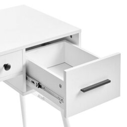 Wyld And Coco Retro White Desk 120 X 50 Cm - Iron Legs, 3 Drawers - thumbnail 7