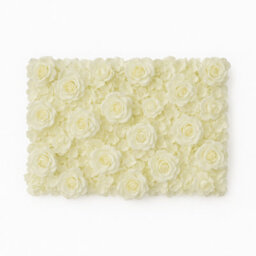 Sandra Chaircovers Rose Wall Collection, 60Cm X 40Cm, Artificial Flower Wall Backdrop Panel With Roses And Hydrangeas, Single, Ivory - thumbnail 2