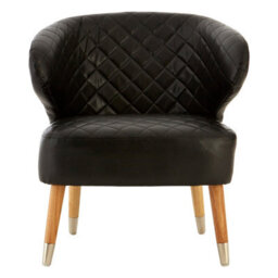 Orsina Elegant Design Black Faux Leather Wingback Armchair, Mid Century Comfortable Armchair For Livingroom - thumbnail 6