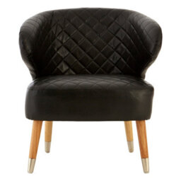 Orsina Elegant Design Black Faux Leather Wingback Armchair, Mid Century Comfortable Armchair For Livingroom