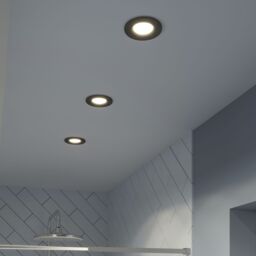 GoodHome Etana Black Non-Adjustable Led Neutral White Downlight 4.7W Ip65, Pack Of 3 - thumbnail 2