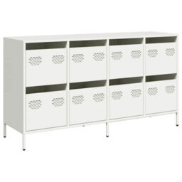 Vidaxl Sideboard White 135X39X73.5 Cm Cold-Rolled Steel - thumbnail 2